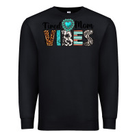 Black tired mom vibes Premium Sweatshirt - texasbilliewilder