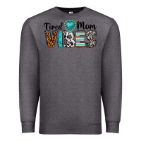 Charcoal Heather tired mom vibes Premium Sweatshirt - texasbilliewilder