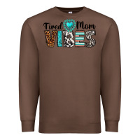 Chestnut tired mom vibes Premium Sweatshirt - texasbilliewilder