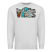 Dove Grey tired mom vibes Premium Sweatshirt - texasbilliewilder