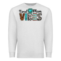 Oatmeal Heather tired mom vibes Premium Sweatshirt - texasbilliewilder