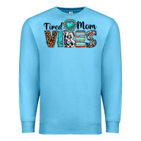 Ocean Blue tired mom vibes Premium Sweatshirt - texasbilliewilder