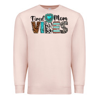 Pale Pink tired mom vibes Premium Sweatshirt - texasbilliewilder