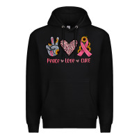 Black peace love cure Premium Hoodie - JahusDesignShop