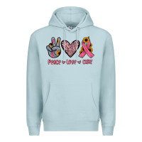 Blue Mist peace love cure Premium Hoodie - JahusDesignShop