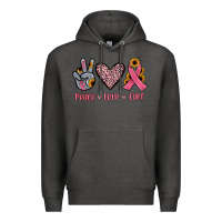 Charcoal Heather peace love cure Premium Hoodie - JahusDesignShop