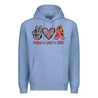 Colony Blue peace love cure Premium Hoodie - JahusDesignShop