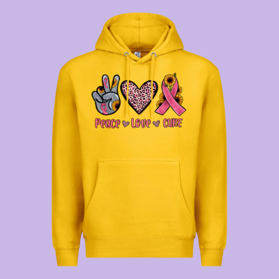 Peace Love Cure Premium Hoodie Designed By Jahusdesignshop