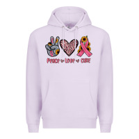 Lilac peace love cure Premium Hoodie - JahusDesignShop