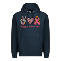 Navy peace love cure Premium Hoodie - JahusDesignShop