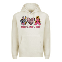 Oatmeal Heather peace love cure Premium Hoodie - JahusDesignShop