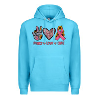 Ocean Blue peace love cure Premium Hoodie - JahusDesignShop