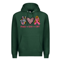 Sports Green peace love cure Premium Hoodie - JahusDesignShop