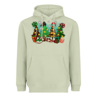 Matcha christmas trees with football Heavyweight Hoodie - Zillion Design Studio