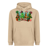 Mushroom christmas trees with football Heavyweight Hoodie - Zillion Design Studio