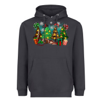 Smoke christmas trees with football Heavyweight Hoodie - Zillion Design Studio