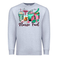 Heather Grey nurse fuel coffee cups Premium Sweatshirt - Zillion Design Studio