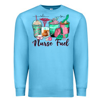 Ocean Blue nurse fuel coffee cups Premium Sweatshirt - Zillion Design Studio