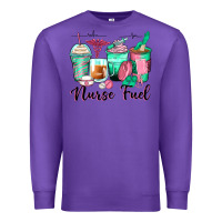 Purple nurse fuel coffee cups Premium Sweatshirt - Zillion Design Studio