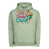 Pigment Oil Green no thanks cupid Urban Hoodie - AdoDesignShop