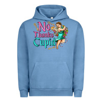 Pigment Pebble Blue no thanks cupid Urban Hoodie - AdoDesignShop