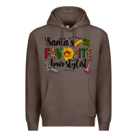 Coffee santa's favorite  hair stylist Premium Hoodie - AdoDesignShop
