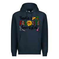 Navy santa's favorite  hair stylist Premium Hoodie - AdoDesignShop