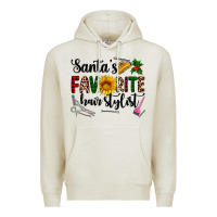 Oatmeal Heather santa's favorite  hair stylist Premium Hoodie - AdoDesignShop