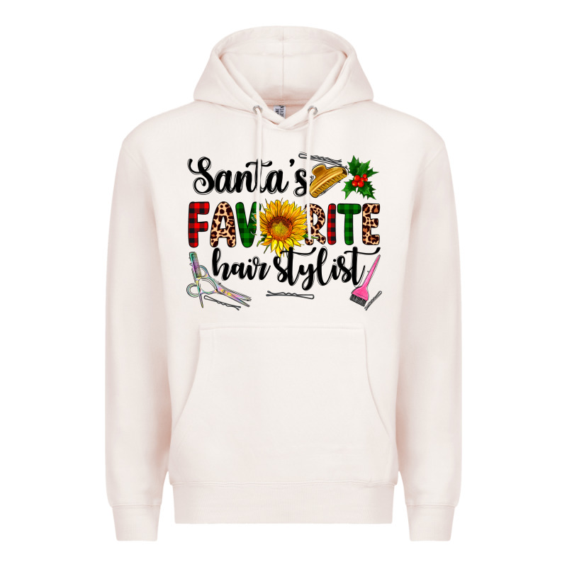 Santa's Favorite  Hair Stylist Premium Hoodie by AdoDesignShop | Teevron