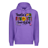 Purple santa's favorite  hair stylist Premium Hoodie - AdoDesignShop