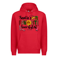 Red santa's favorite  hair stylist Premium Hoodie - AdoDesignShop