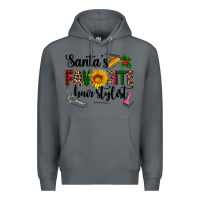 Rock santa's favorite  hair stylist Premium Hoodie - AdoDesignShop