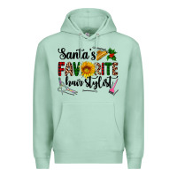 Seafoam santa's favorite  hair stylist Premium Hoodie - AdoDesignShop