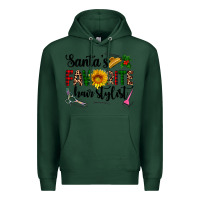 Sports Green santa's favorite  hair stylist Premium Hoodie - AdoDesignShop