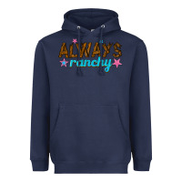 Navy always ranchy Heavyweight Hoodie - texasbilliewilder