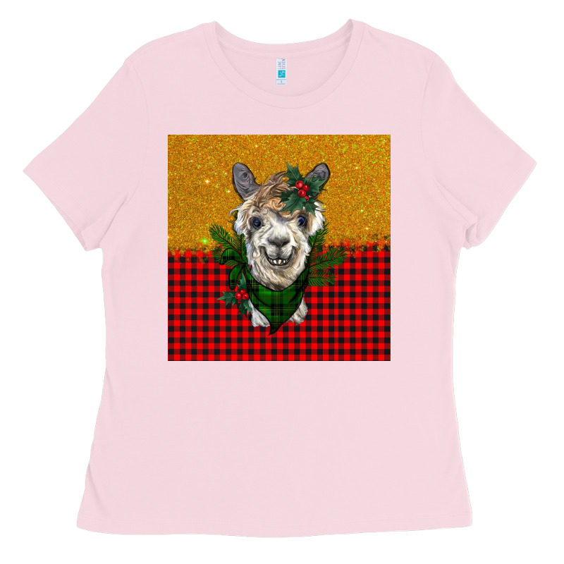 Christmas Alpacas Ladies Tee by BarkalooDesign | Teevron