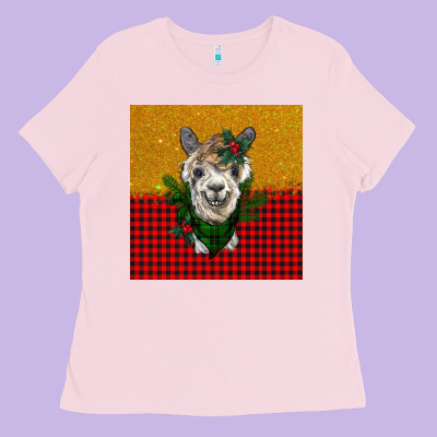 Christmas Alpacas Ladies Tee Designed By Barkaloodesign