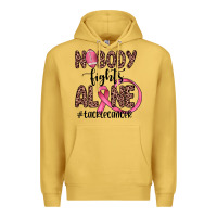 Antique Gold nobody fights alone #tacklecancer Premium Hoodie - JahusDesignShop