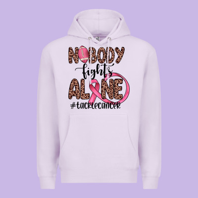 Nobody Fights Alone #tacklecancer Premium Hoodie Designed By Jahusdesignshop
