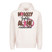 Pale Pink nobody fights alone #tacklecancer Premium Hoodie - JahusDesignShop