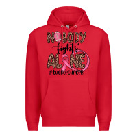 Red nobody fights alone #tacklecancer Premium Hoodie - JahusDesignShop