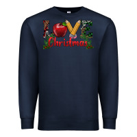 Navy love christmas teacher Premium Sweatshirt - RanaPortraitStore