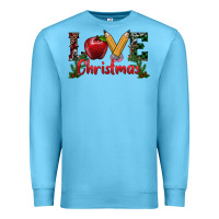 Ocean Blue love christmas teacher Premium Sweatshirt - RanaPortraitStore