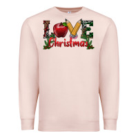Pale Pink love christmas teacher Premium Sweatshirt - RanaPortraitStore