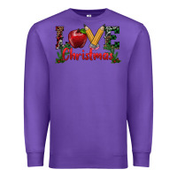 Purple love christmas teacher Premium Sweatshirt - RanaPortraitStore