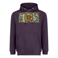 Plum western sunflower and gemstone license plate Heavyweight Hoodie - RanaPortraitStore