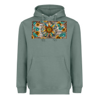 Sage western sunflower and gemstone license plate Heavyweight Hoodie - RanaPortraitStore