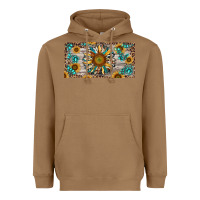 Toasted Coconut western sunflower and gemstone license plate Heavyweight Hoodie - RanaPortraitStore