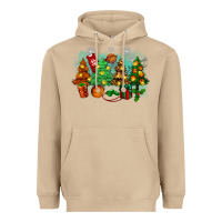 Mushroom christmas trees with basketball Heavyweight Hoodie - Zillion Design Studio