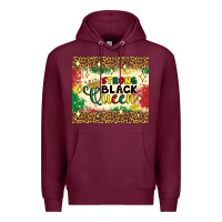 Burgundy strong black queen tumbler Premium Hoodie - Artiststas